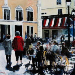 Cafe de Paris-Acryl auf Leinwand 70×50