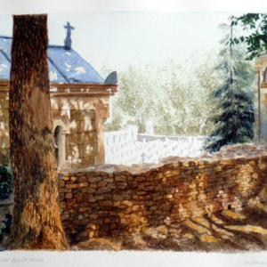 Friedhof- Aquarell auf Papier- 30×20 cm